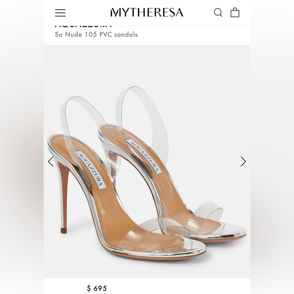 AQUAZZURA So Nude Plexi Sandal 105